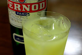 glass of Pernod with ice, Pernod in pub