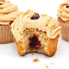 Ooey-Gooey Peanut Butter and Jelly Cupcake
