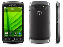 BlackBerry Torch 9860 front, back and profile views
